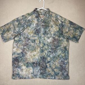 Santiki Shirt Adult XXL Multicolor Hawaiian Festive Short‎ Sleeve Beach Mens